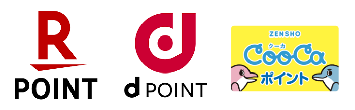 ココスやジョリーパスタなどのゼンショーグループでは、楽天ポイント、dポイント、CooCaポイント(独自のポイント)のいずれか1つだけ、貯めたり使ったり出来ます。