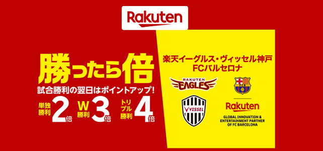 対象チームが勝てば楽天市場の全ショップがポイント最大4倍　サルでも分かるおすすめクレジットカードオリジナル画像